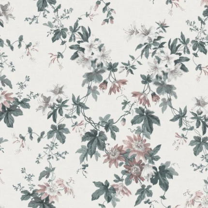 Sandra Powder White Floral Mural by Sandberg Edition Wallpaper 651-11