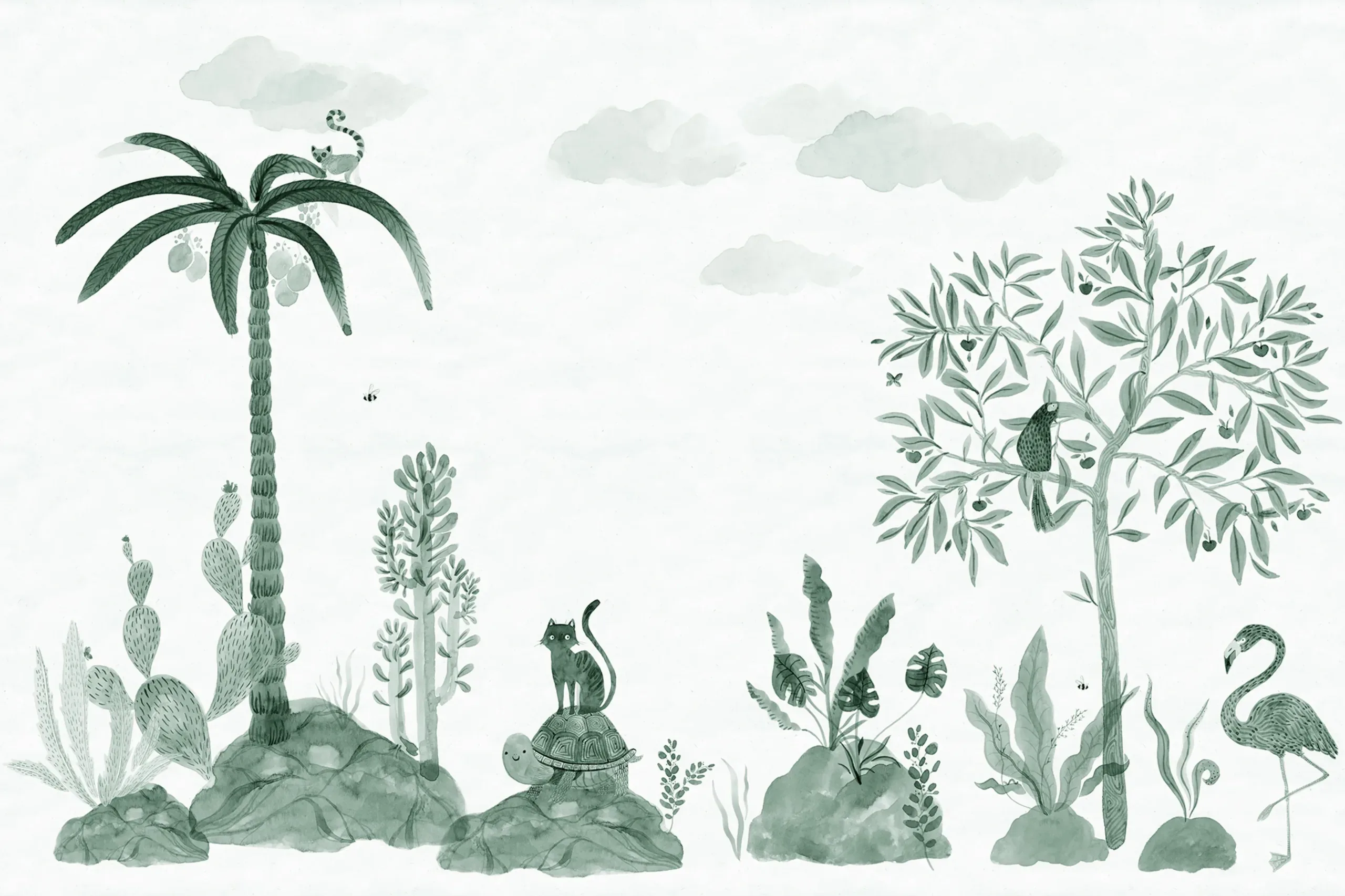 Wilton Jade Playful Mural by Sandberg