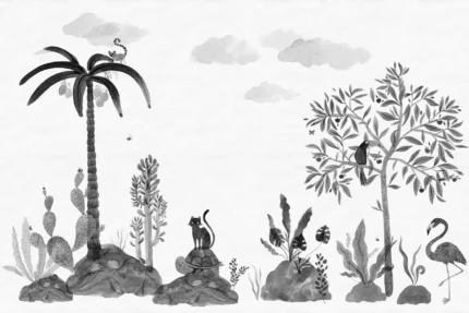 Wilton Graphite Playful Mural by Sandberg