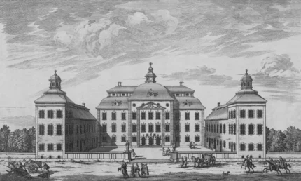 Lofstad Slott Graphite Large Pattern Mural by Sandberg
