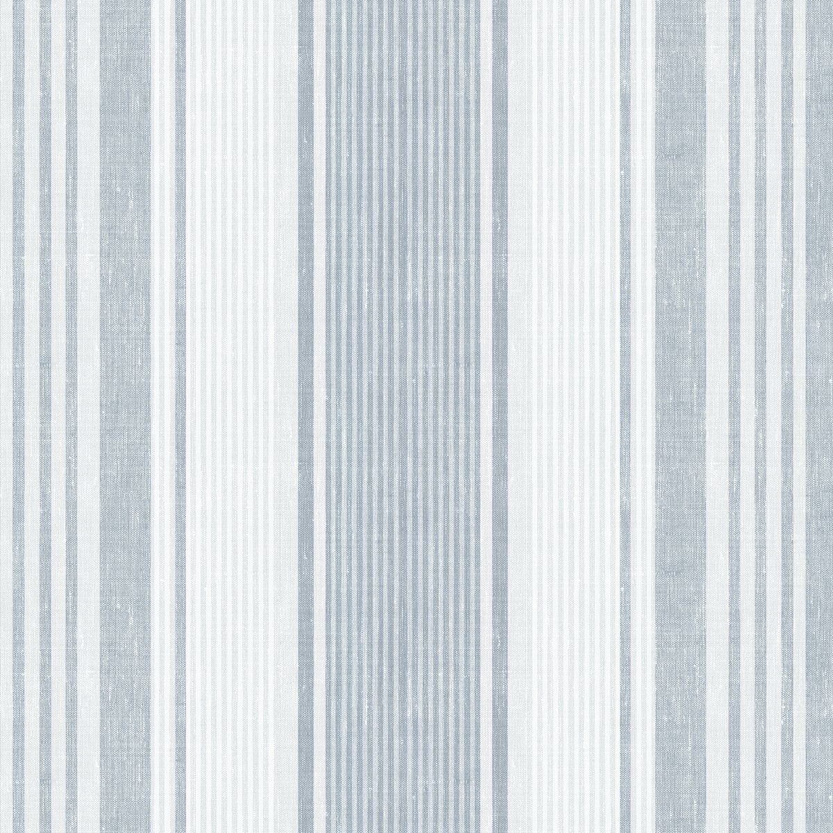 6860.jpg LINEN STRIPE BY BORÅSTAPETER BLUE Wallpaper by Schumacher - Image 1