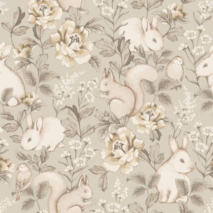 MAGIC FOREST TAUPE Wallpaper by Schumacher