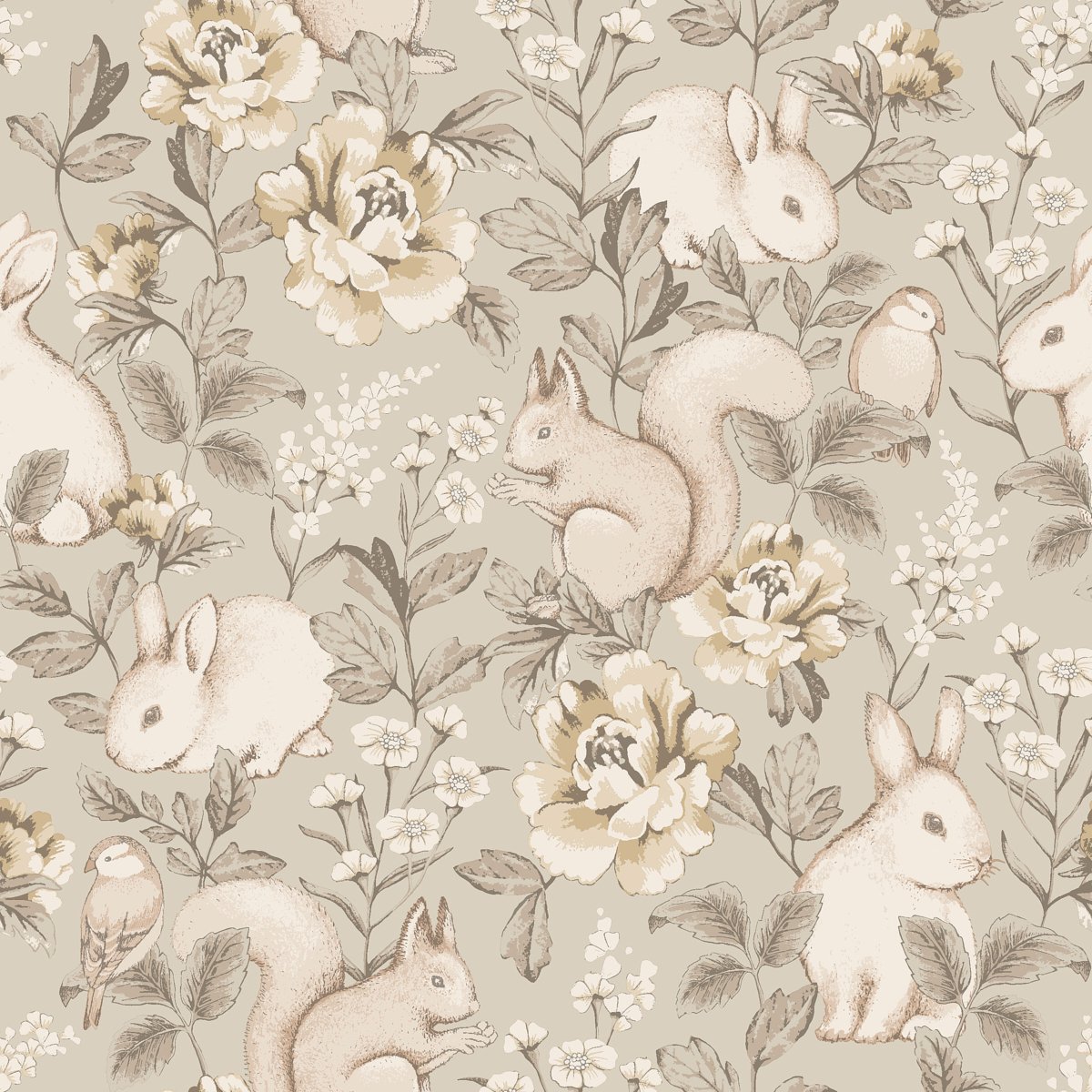 6933.jpg MAGIC FOREST TAUPE Wallpaper by Schumacher BORÅSTAPETER Wallpaper SCH-6933