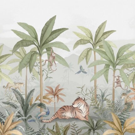WILD JUNGLE MURAL MULTI by Schumacher