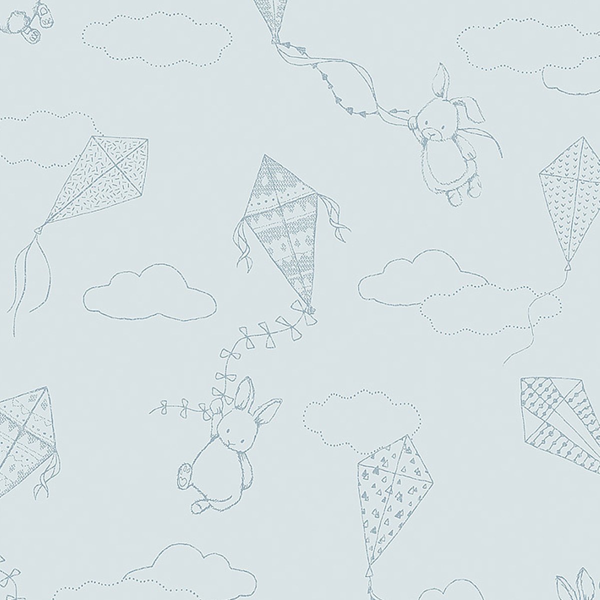 7461.jpg UP & AWAY SKY AND SILVER Wallpaper by Schumacher BORÅSTAPETER Wallpaper SCH-7461