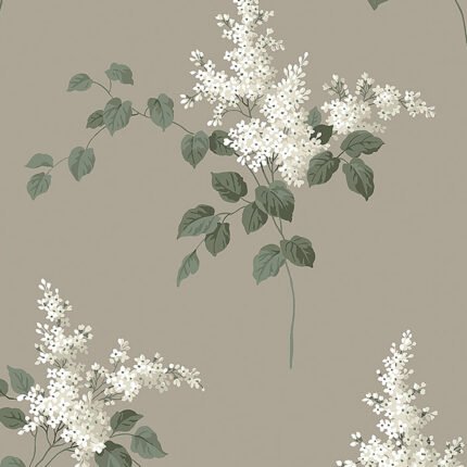 LILACS GRISAILLE Wallpaper by Schumacher