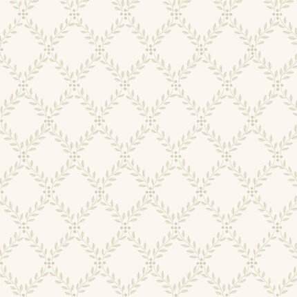 TRELLIS LEAVES NATURAL Wallpaper by Schumacher