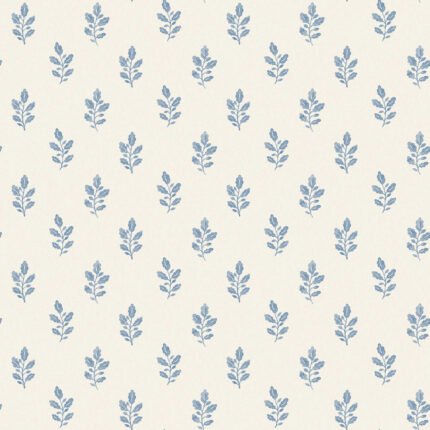 LITTLE OAK BLUE Wallpaper by Schumacher