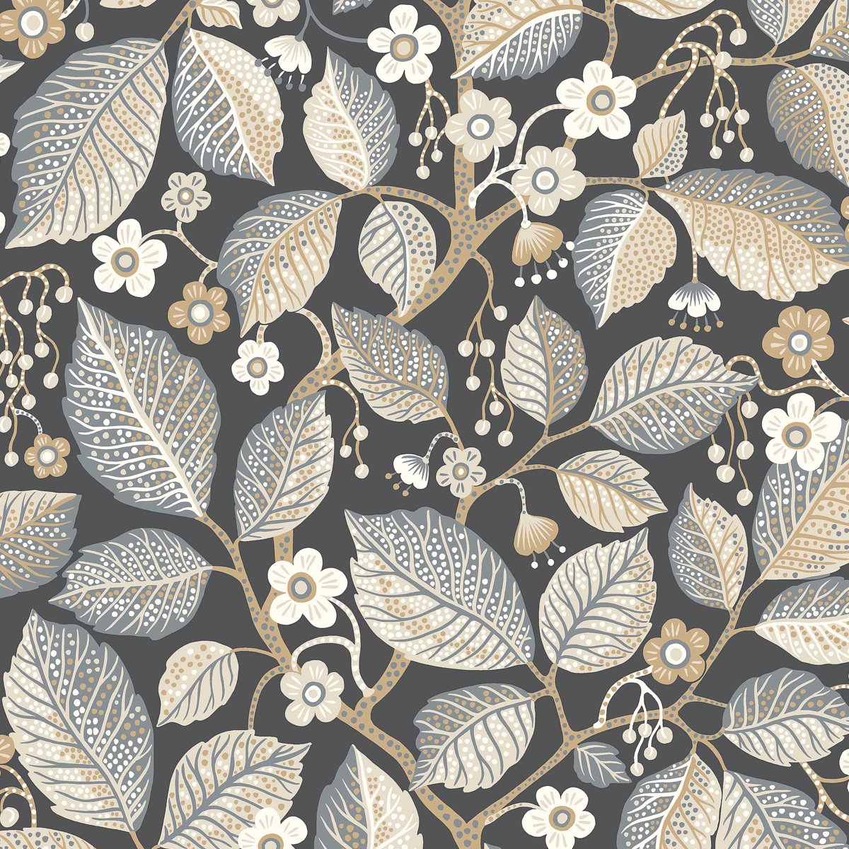 7786.jpg ELM TREE CHARCOAL AND NEUTRAL Wallpaper by Schumacher BORÅSTAPETER Wallpaper SCH-7786