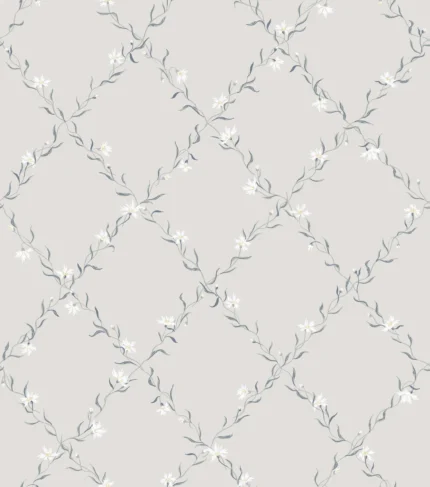 Ewa Gray Checkered Wallpaper by Sandberg
