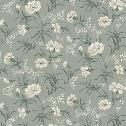 Emilie Garden Green Floral Wallpaper by Sandberg