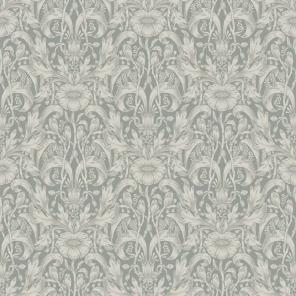 Emil Garden Green Floral Wallpaper by Sandberg
