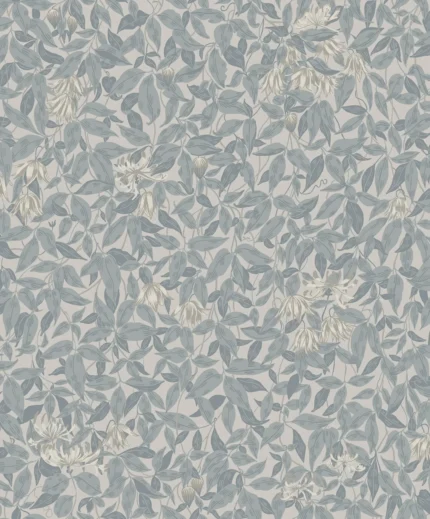 Linnea Misty Blue Floral Wallpaper by Sandberg