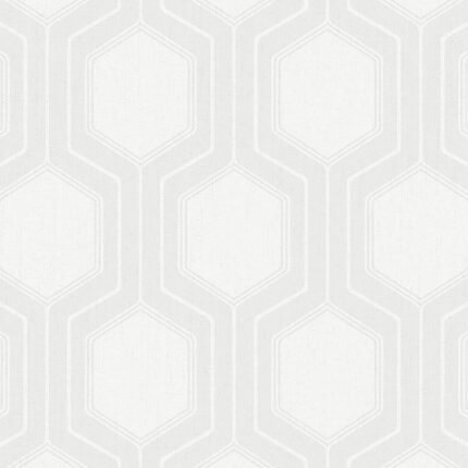 GRAPHIC HEXAGON BONE Wallpaper by Schumacher
