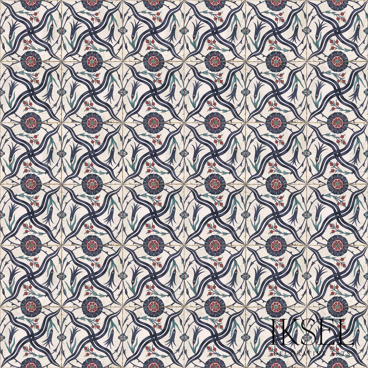 RW101CS01.jpg Iznik Charpi ORIGINAL Panel by Schumacher - Image 1