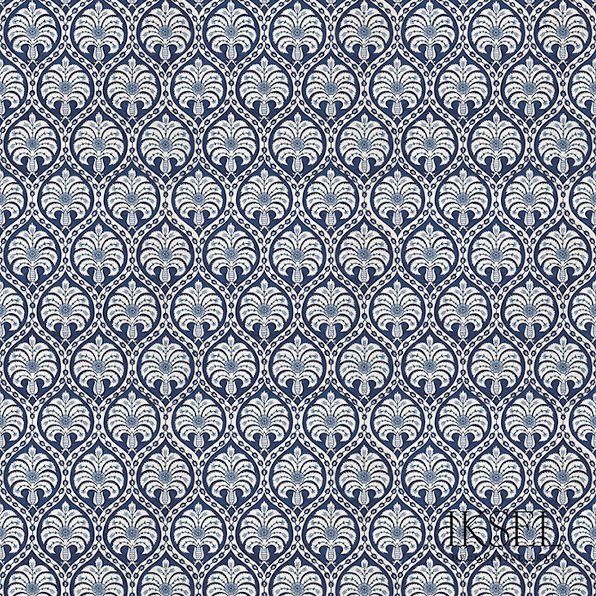 IZNIK CARNATION DAMASK IZNIK BLUE Panel by Schumacher Iznik Blue