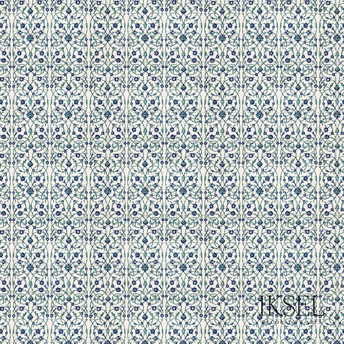 Iznik Emine IZNIK BLUE Panel by Schumacher Iznik Blue