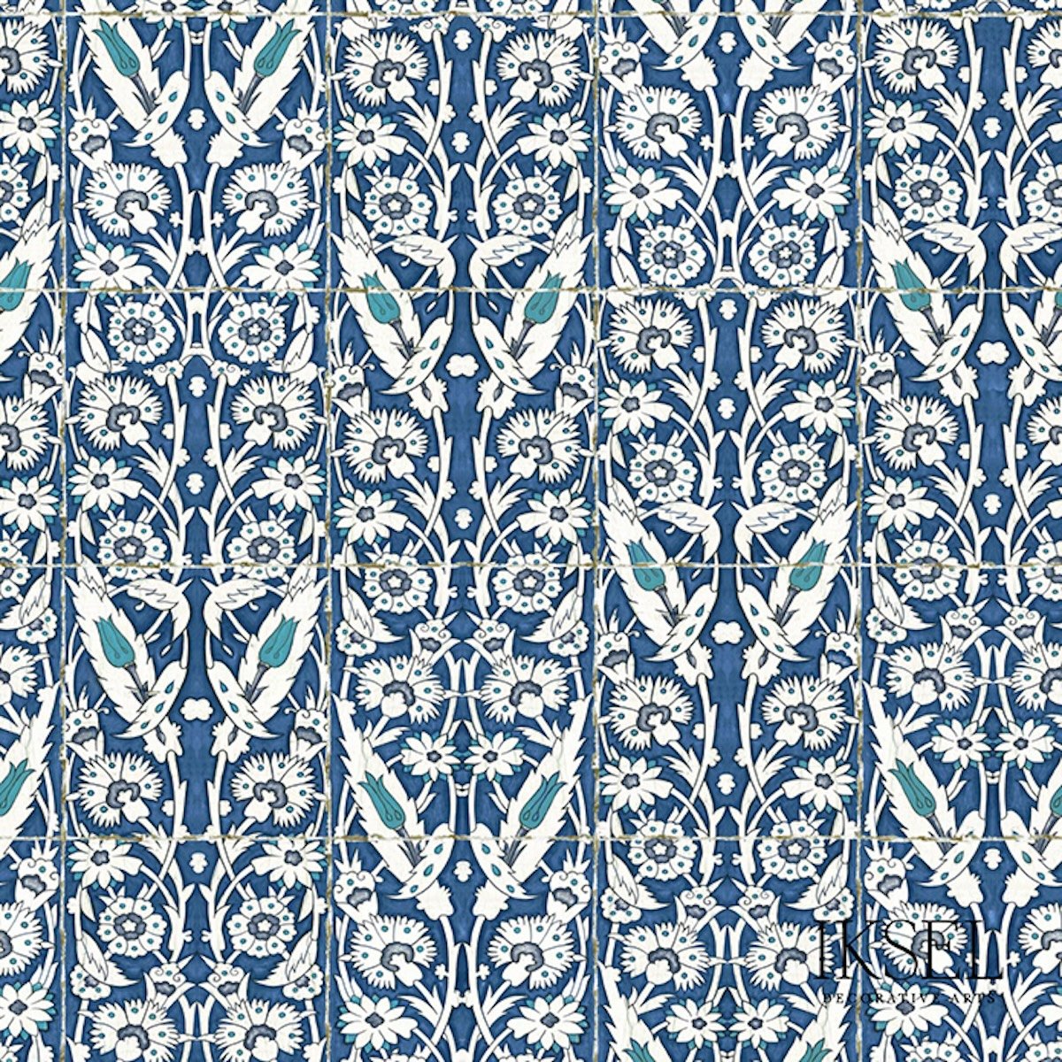 Iznik Hatice IZNIK BLUE Panel by Schumacher Iznik Blue