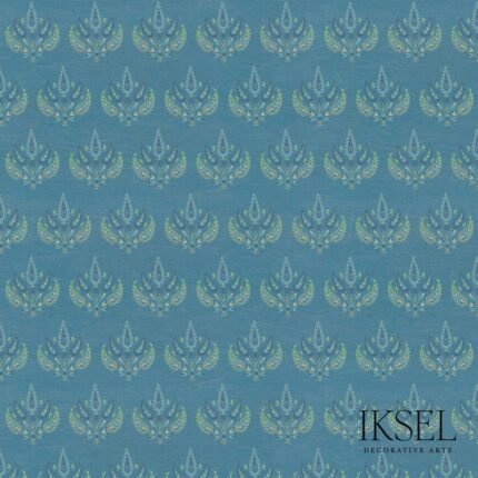 Embroidered Flowers DENIM BLUE Panel by Schumacher
