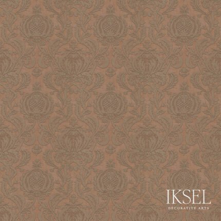 Pomegranate Damask MOKA-TAUPE Panel by Schumacher Iksel Wallpaper SCH-RW402CR48255