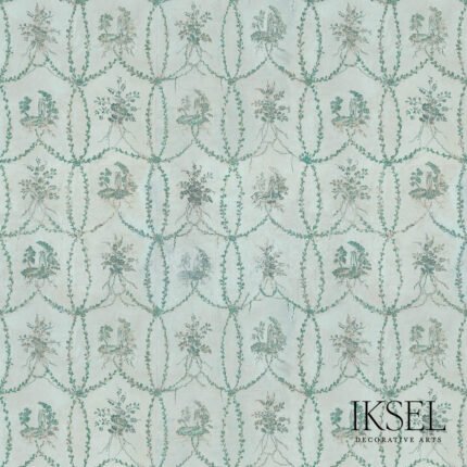 Iznik Carnation Damask ORIGINAL Panel by Schumacher