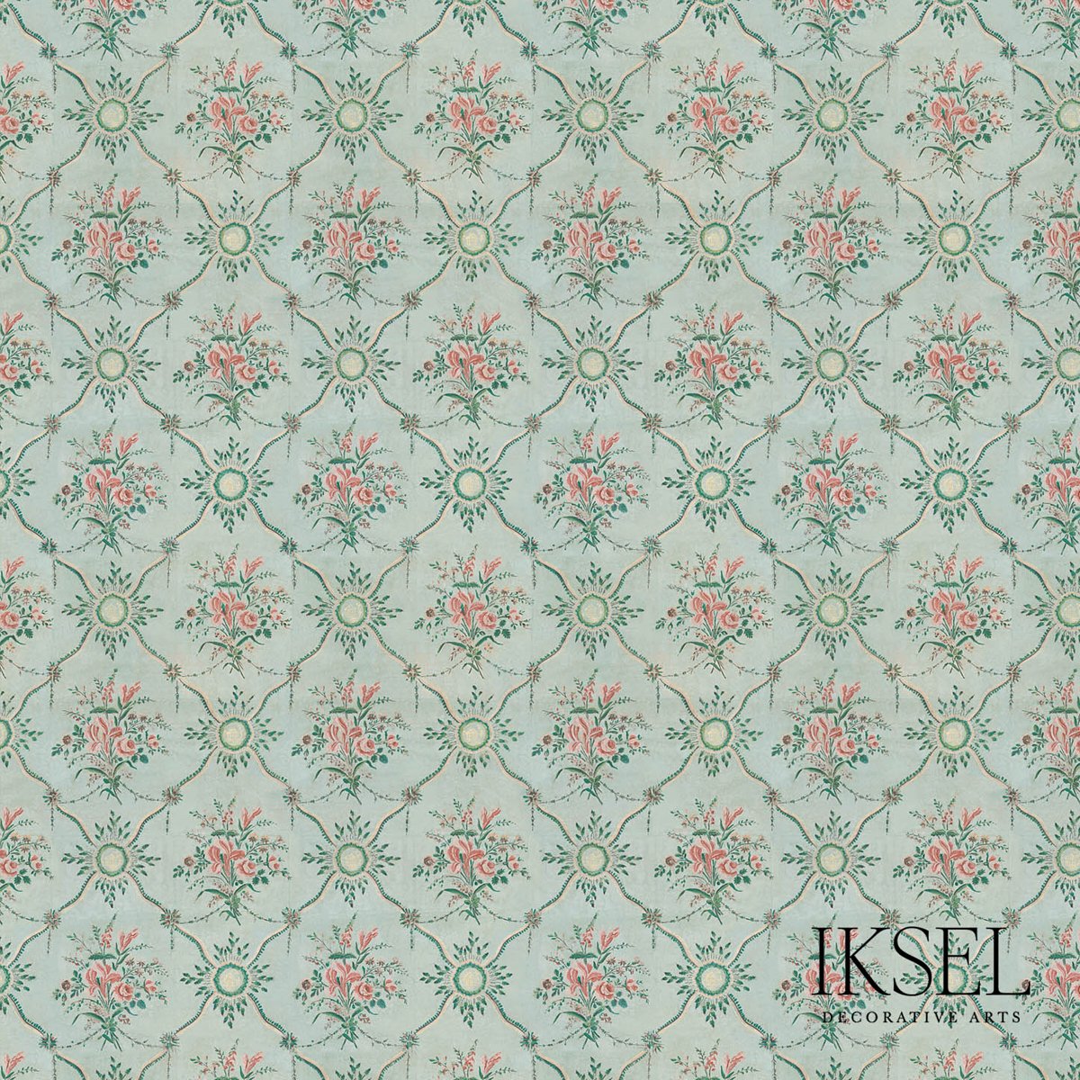 RW414CS01.jpg Louis Xvi Bouquet ORIGINAL Panel by Schumacher - Image 1
