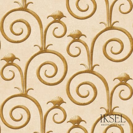 Deco Spirals Large CHAMPAGNE Panel by Schumacher