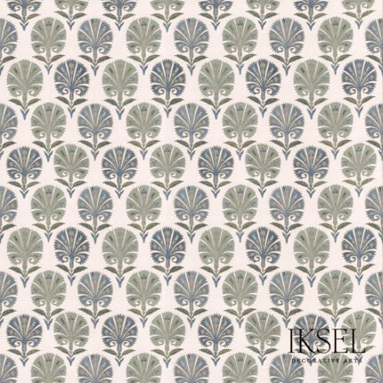 Suzani Carnation BLUES Panel by Schumacher Iksel Wallpaper SCH-RW501CR54255