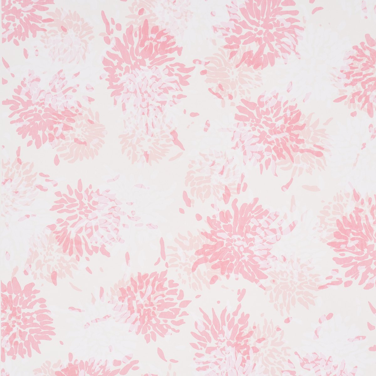 CHRYSANTHEMUM BY TILLETT PINKY Wallcovering by Schumacher Pinky