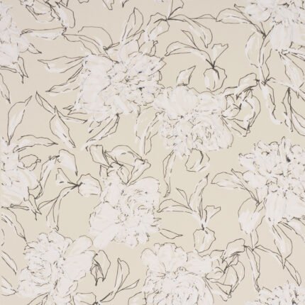 PEONY SILHOUETTE GRAPHITE Wallcovering by Schumacher