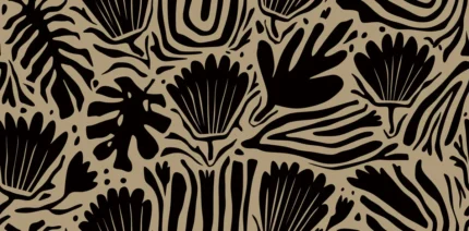 Abstract Blossoms, Brown Shutterstock Rebel Walls Wallpaper R20285