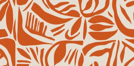 Abstract Leafs, Terracotta