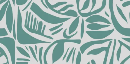 Abstract Leafs, Turquoise