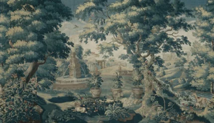 Antique Tapestry, Spring, Blue Green | Free Shipping