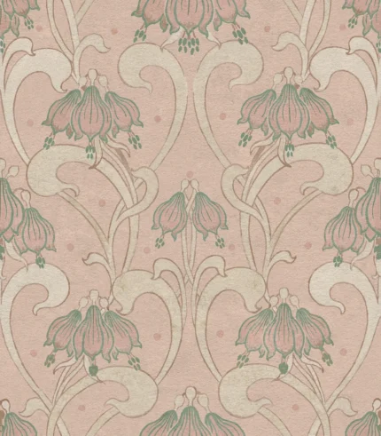 Art Nouveau Flower, Pink | Free Shipping