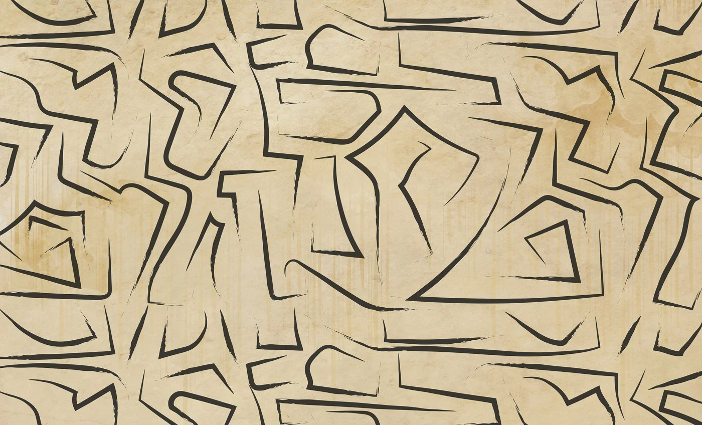 rebelwalls-artistic-lines-beige-r21278-flat Artistic Lines, Beige - Image 1