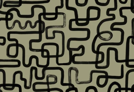 Artzy Lines, Olive Green