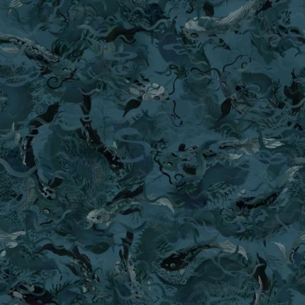 Atlantis Fish, Dark Wallpaper – A Mysterious Aquatic Escape