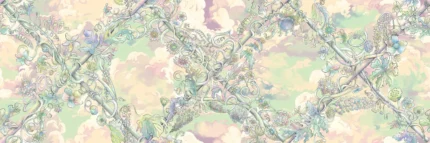Babylon Sky, Dusty Pink Wallpaper – A Romantic Garden Escape