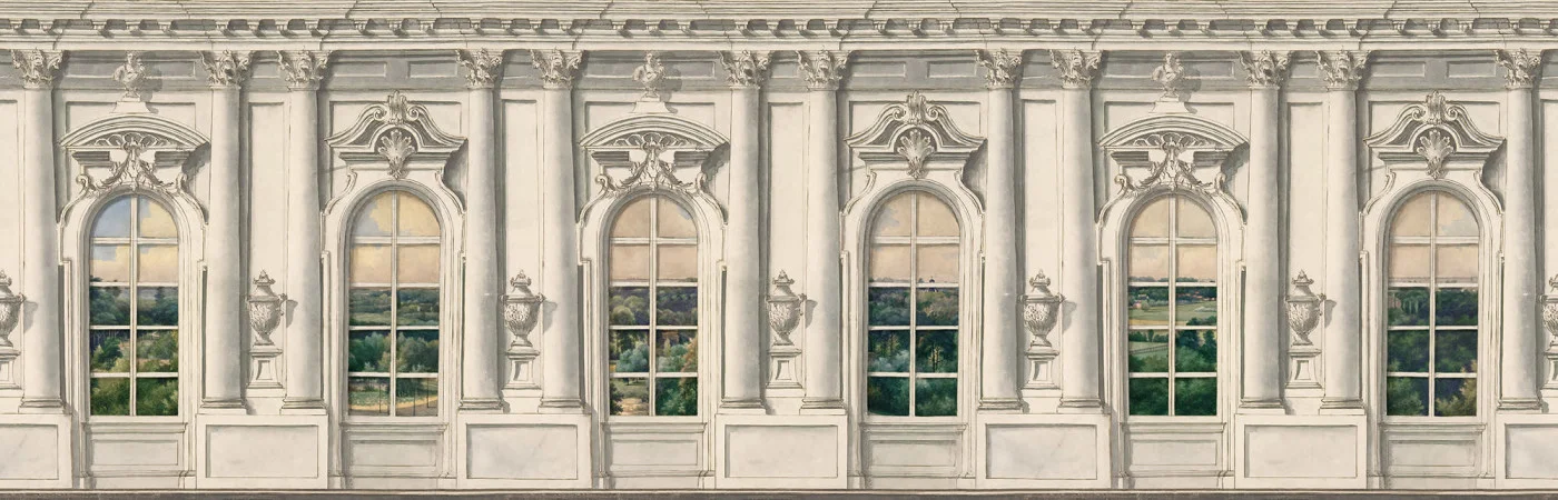 rebelwalls-ballroom-windows-vintage-r18806-flat Ballroom Windows, Vintage - Image 1