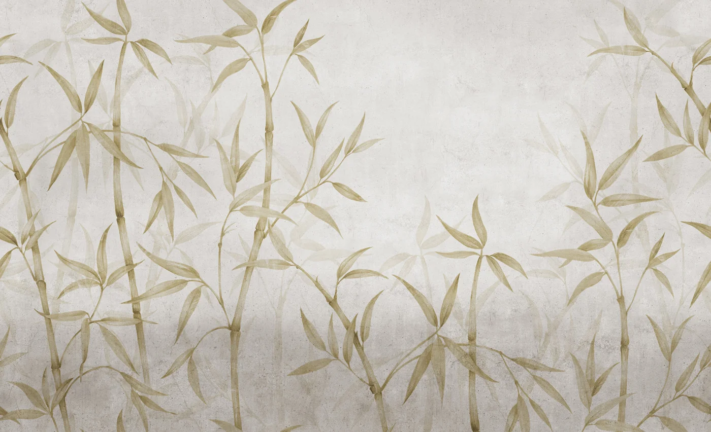 rebelwalls-bamboo-horizon-yellow-r20364-flat Bamboo Horizon, Yellow - Image 1