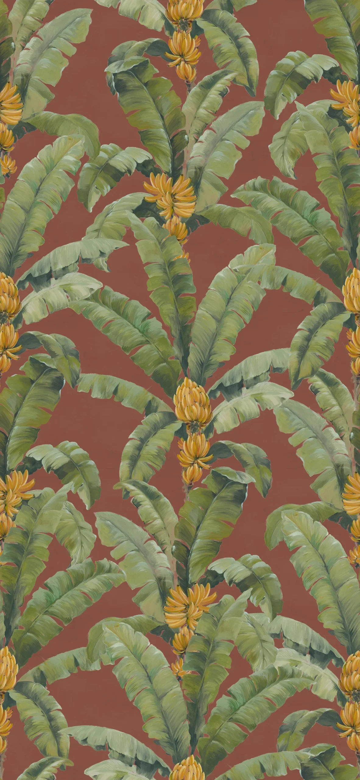 rebelwalls-banana-leaf-burgundy-r21525-flat Banana Leaf, Burgundy | Free Shipping - Image 1