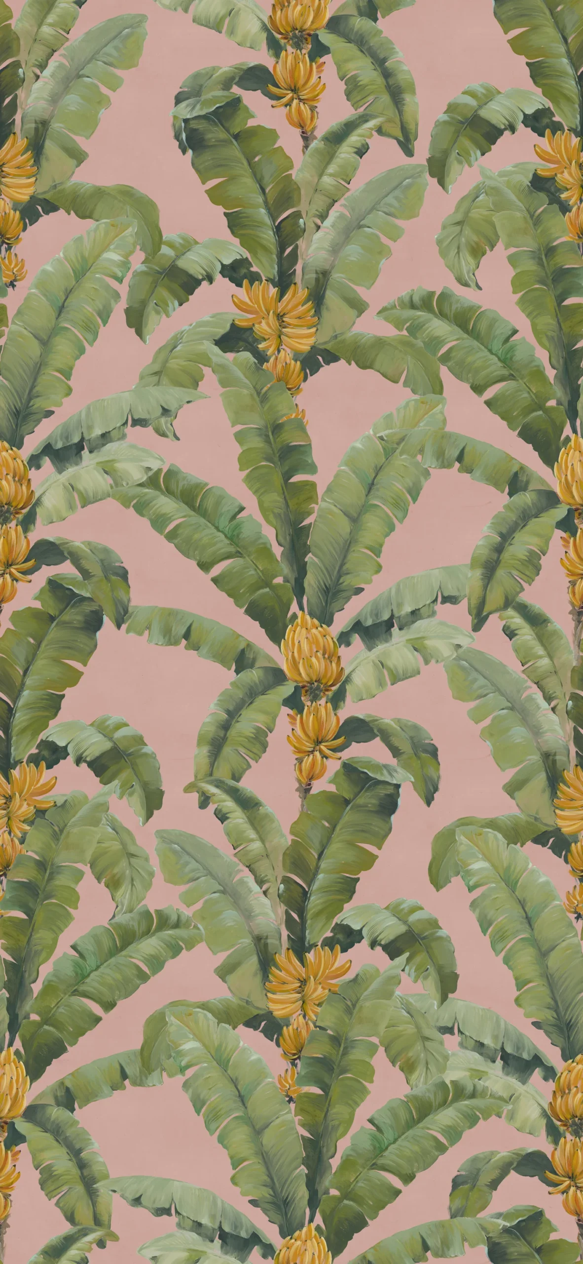 rebelwalls-banana-leaf-pink-r21523-flat Banana Leaf, Pink (Pink) | Free Shipping - Image 1
