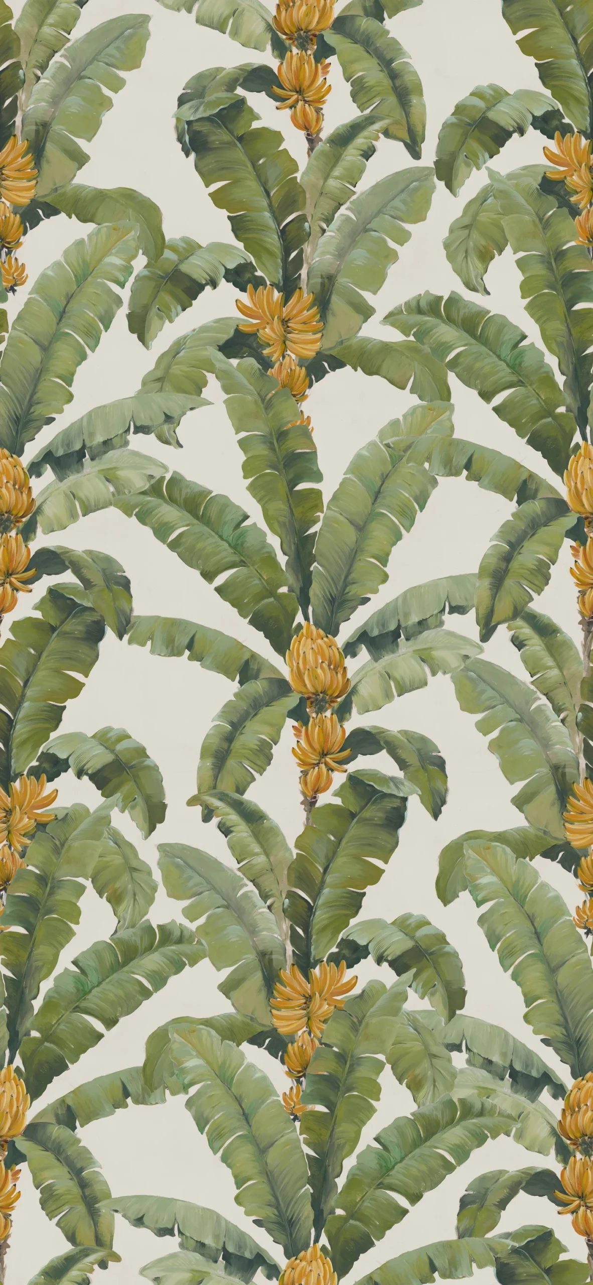 rebelwalls-banana-leaf-white-r21524-flat Banana Leaf, White | Free Shipping - Image 1