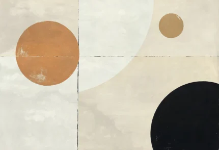 Blocks and Circles, Beige | Free Shipping