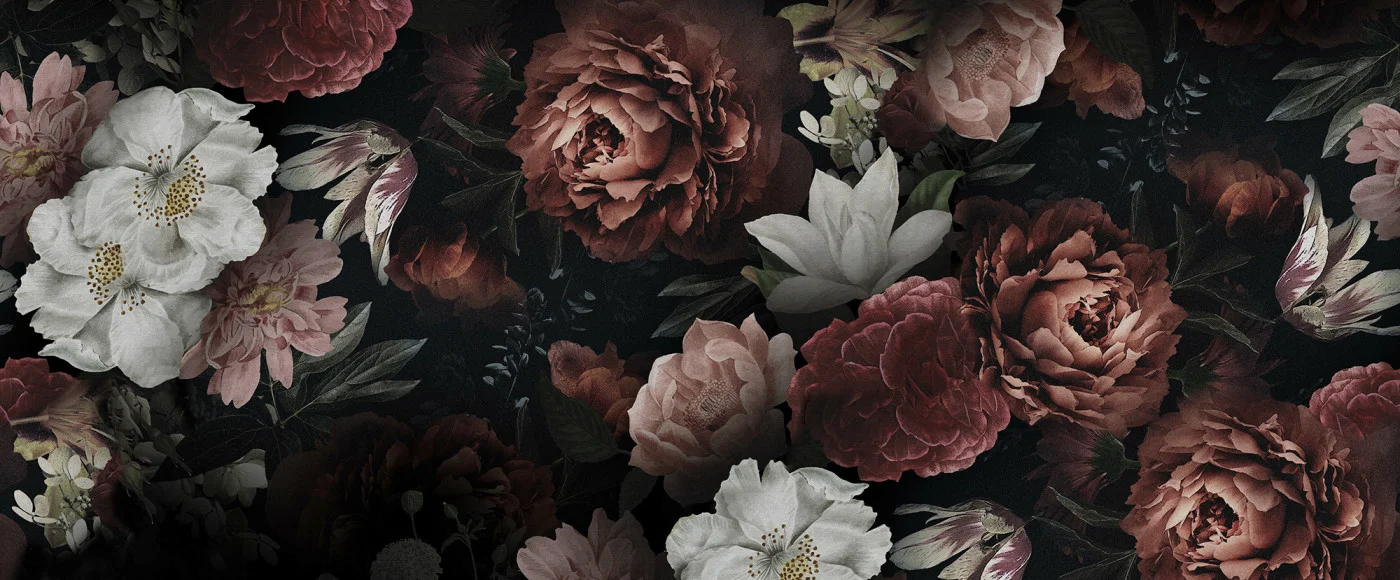 rebelwalls-blooming-bouquet-dark-r21615-flat Blooming Bouquet, Dark Pops Rebel Walls Wallpaper R21615