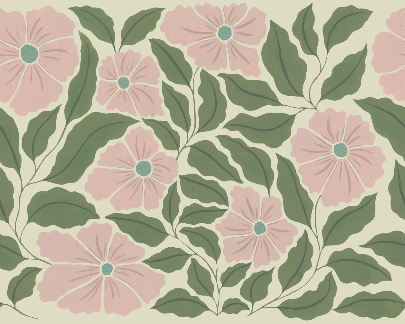 rebelwalls-bold-abstract-flower-pink-r21790-flat Bold Abstract Flower, Pink | Free Shipping - Image 1
