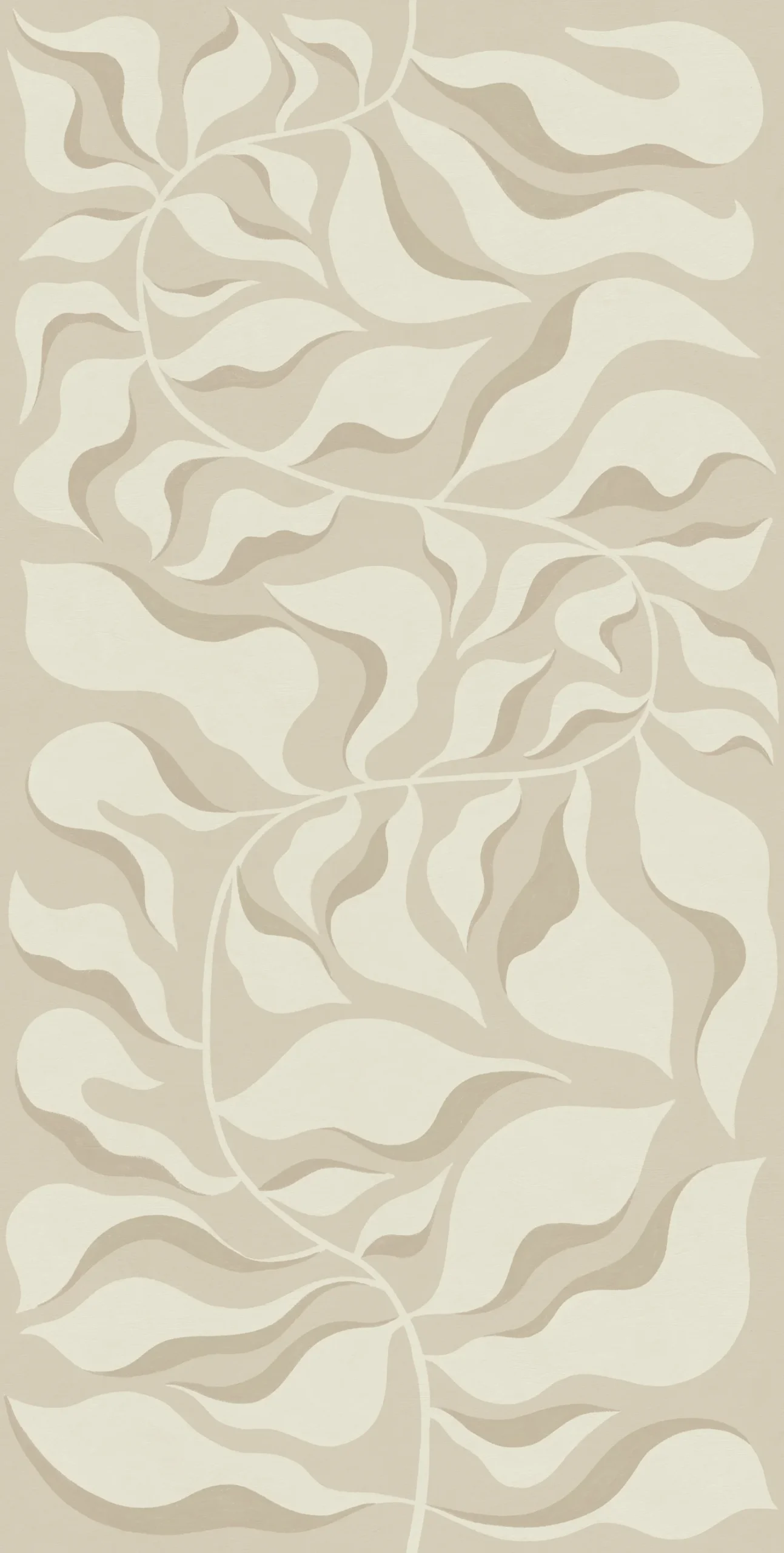 rebelwalls-bold-botanica-beige-r21448-flat Bold Botanica, Beige - Image 1