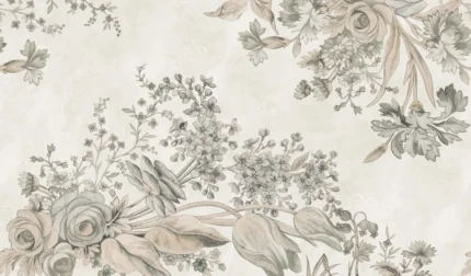 Bold Floral, Beige