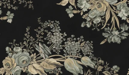 Bold Floral, Black
